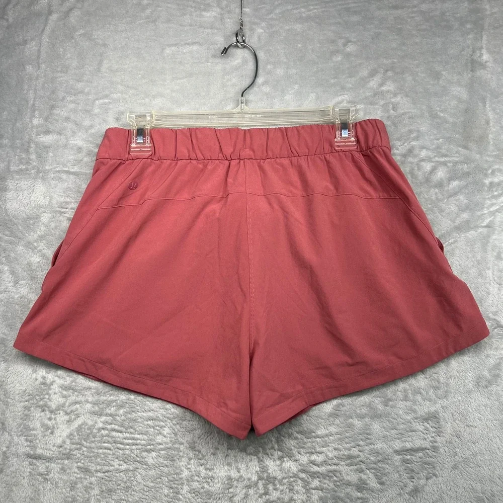 Lululemon Stroll at Sundown Shorts Pink Drawstring Athletic Running Womens 8
